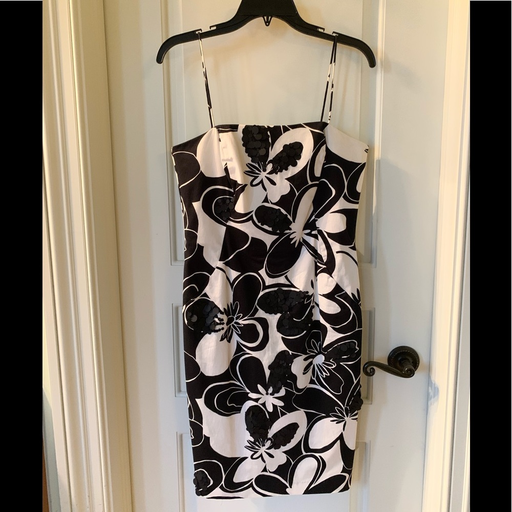 Floral Sheath Dress with matte sequins. NWOT